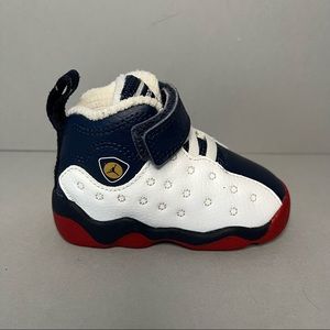 Air Jordan Jumpman Team II Toddler Size 4c White Navy Red Sneakers 820275-146